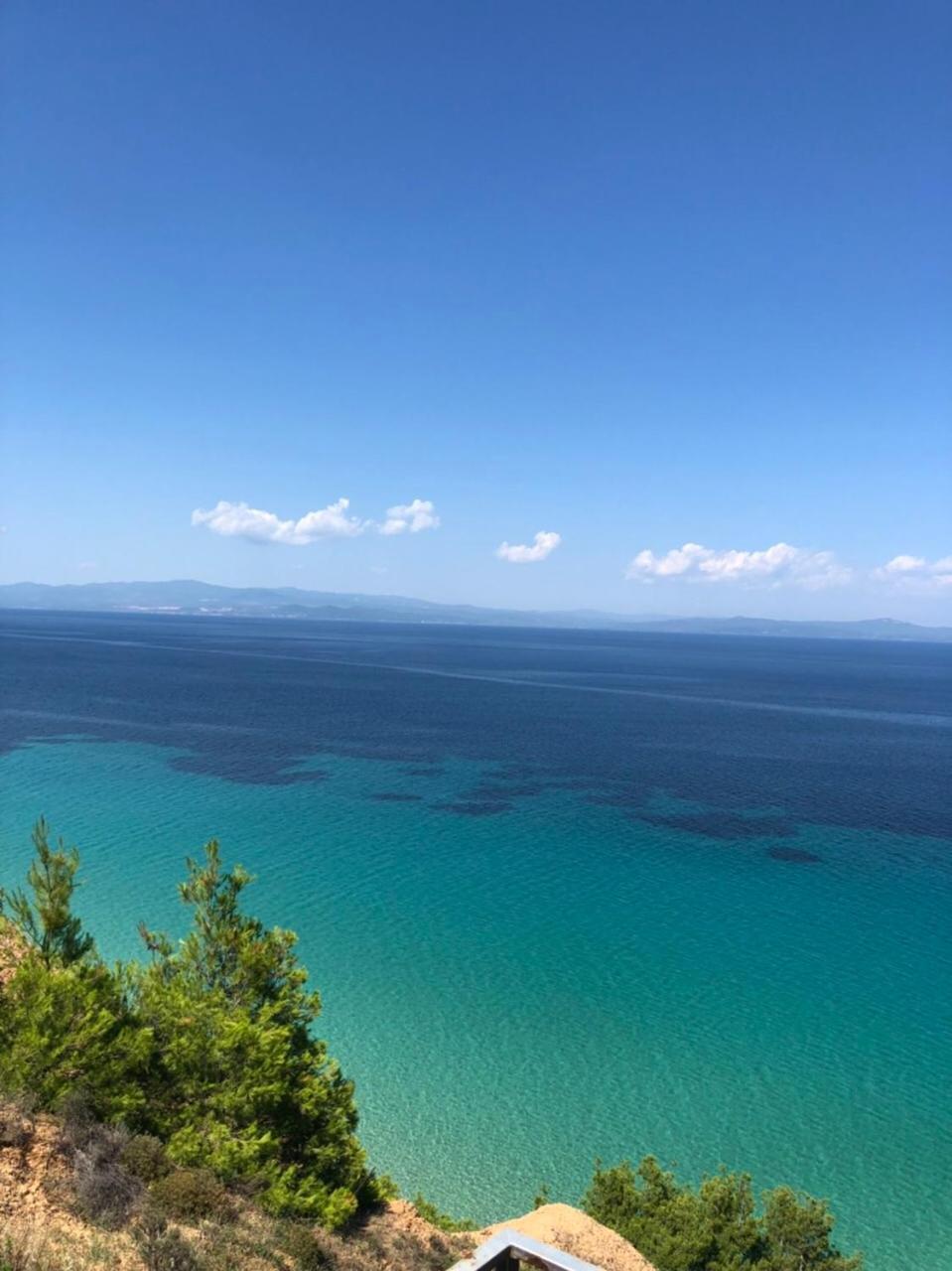 Blue Thea Luxury Villa In Afitos Kültér fotó