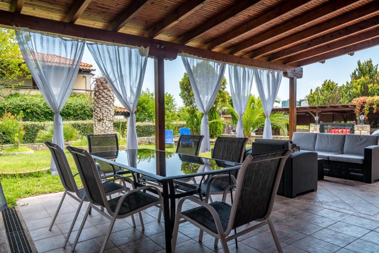 Blue Thea Luxury Villa In Afitos Kültér fotó