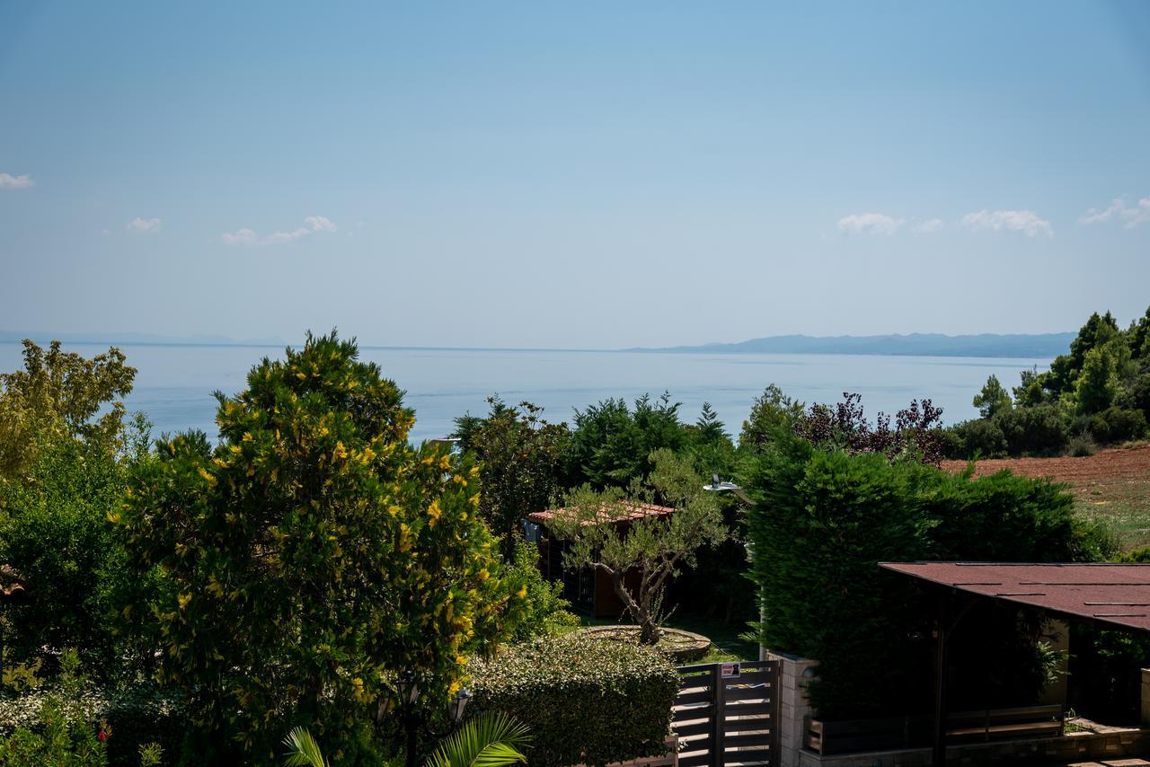 Blue Thea Luxury Villa In Afitos Kültér fotó