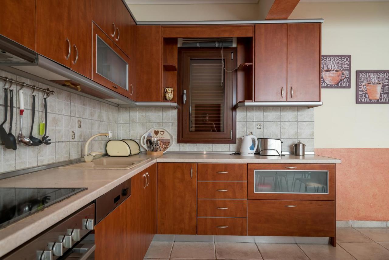 Blue Thea Luxury Villa In Afitos Kültér fotó
